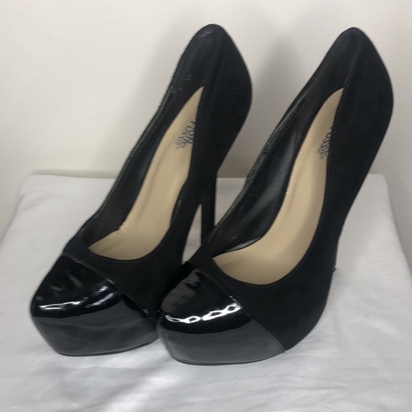 Charlotte Russe women’s 6 inch black platform stiletto heels pump size 6​ - Picture 2 of 8